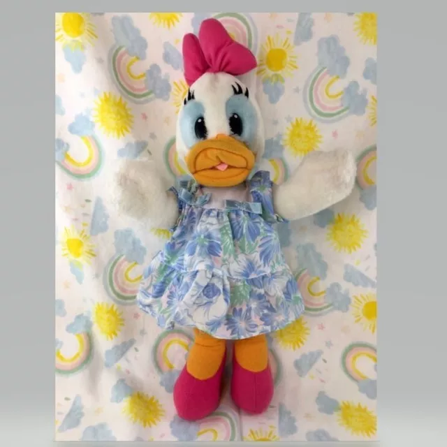 Vintage Walt Disney World Daisy Duck in Blue Dress 13" Plush