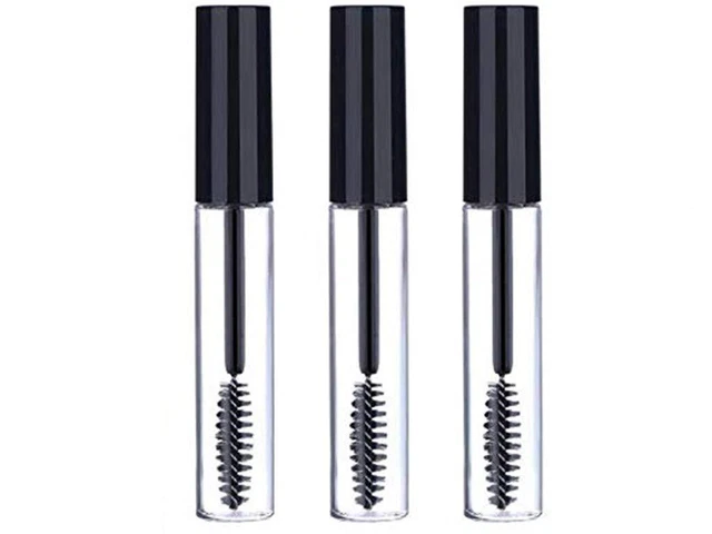 3pcs 10ml Empty Mascara Tube Wand Eyelash Cream Container Bottle with 3 Rubber