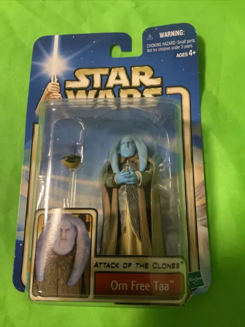 Star Wars Attack of the Clones ORN FREE TAA Action Figure 2002 NEW on card