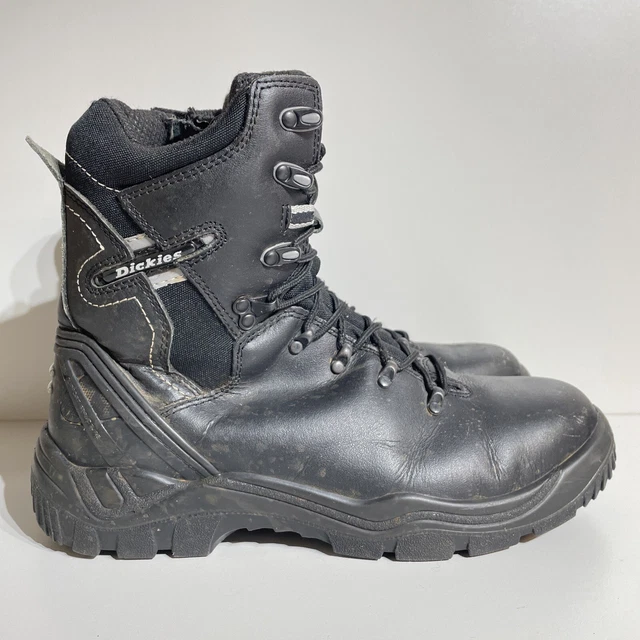 Dickies QUEBEC FD23375 Lined Black Safety Combat Work Boots Size U.K. 12