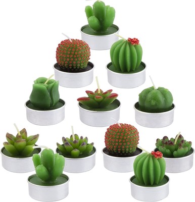 Decorazione della casa per Arte Candele a Forma di Cactus Spa Dizie Regalo Matrimonio Senza Fumo 