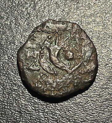 Alessandro 104-76 BC Giudea AE Pruta Alessandro Jannaeus Greco Overstrike Hendin 5th#1149a 