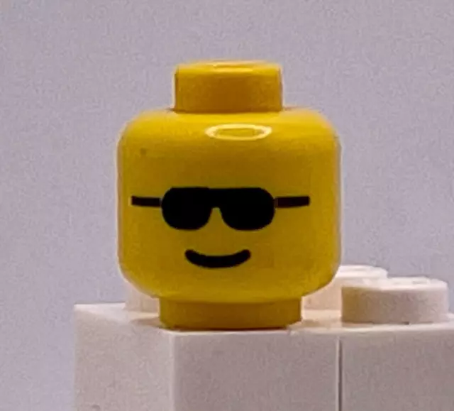 Lego Minifigure Figure Yellow Head Black Sunglasses Standard Grin bnk001