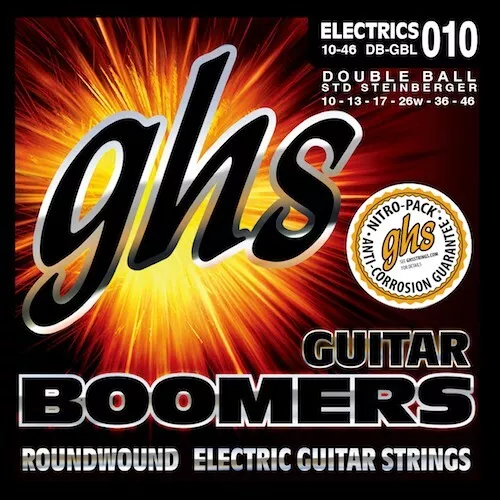 GHS Boomers Electric Guitar Strings Steinberger double ball end gauges 10-46