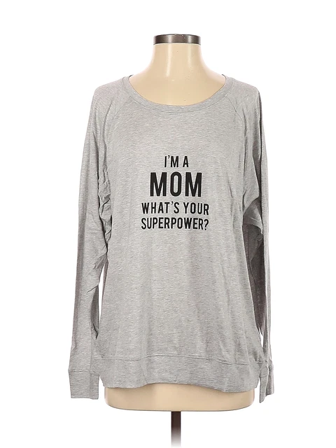 EMI JAY Women Gray Long Sleeve T-Shirt S