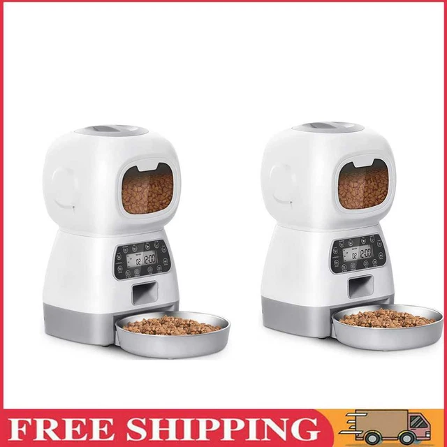 Smart Automatic Pet Feeder Voice Record Timer Dog Food Bowl Cat Food Dispenser