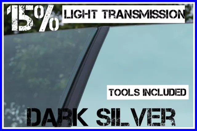 Dark Silver Mirror 85% Darker Car Window Tinting Film 6M X 75Cm Tint + Free Kit