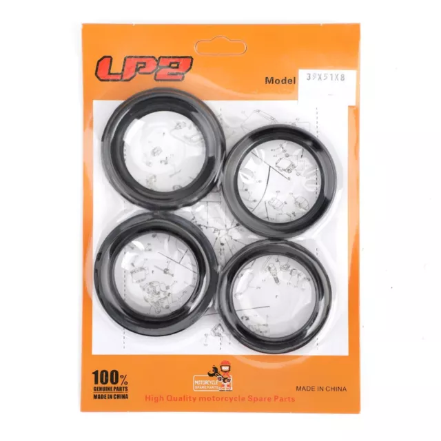 Set anello forcella con tappi polvere per Honda NV400 VT600 Shadow