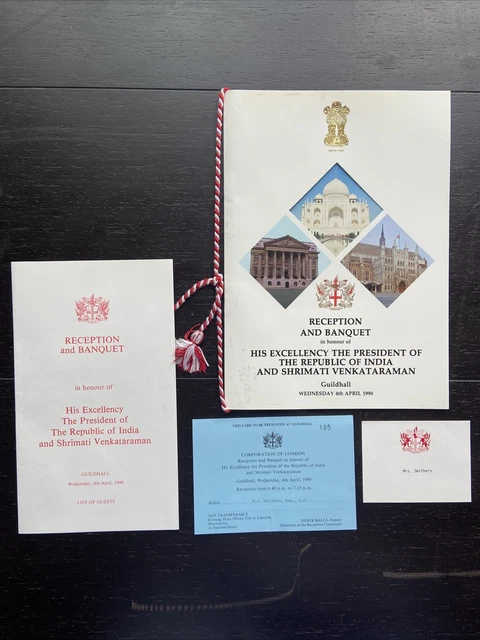RECEPTION AND BANQUET Programme In Honour Of The President Of India