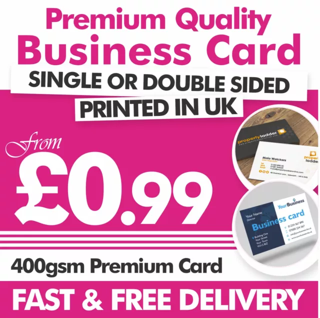 Business Card Personalised Printed Single or Double Side Business Card Premium