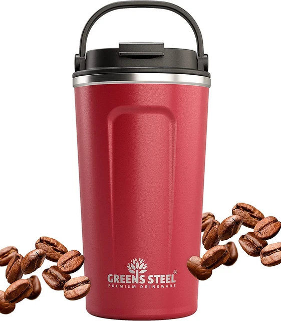 Insulated Travel Mug Hot Cold Coffee Tumbler Stainless Steel With Handle 2