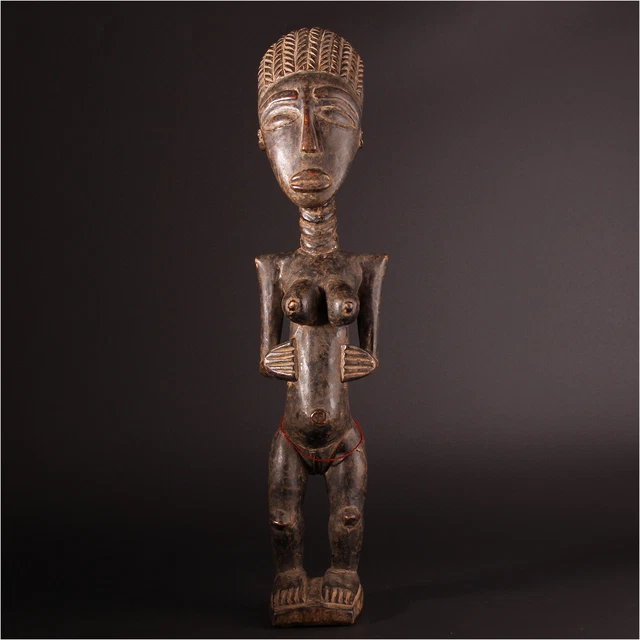 11770 ashanti Female Figure Ghana 22 13/16in