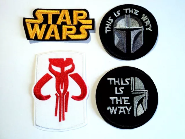 1x Star Wars Mandalorian Patches Embroidered Cloth Badge Applique Iron Sew On A