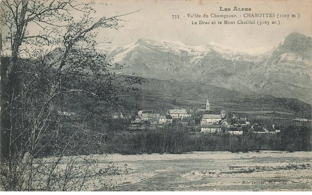 05 Chabottes Ai#Dc023 Vallee Du Champsaur Le Drac Et Le Mont Challoil