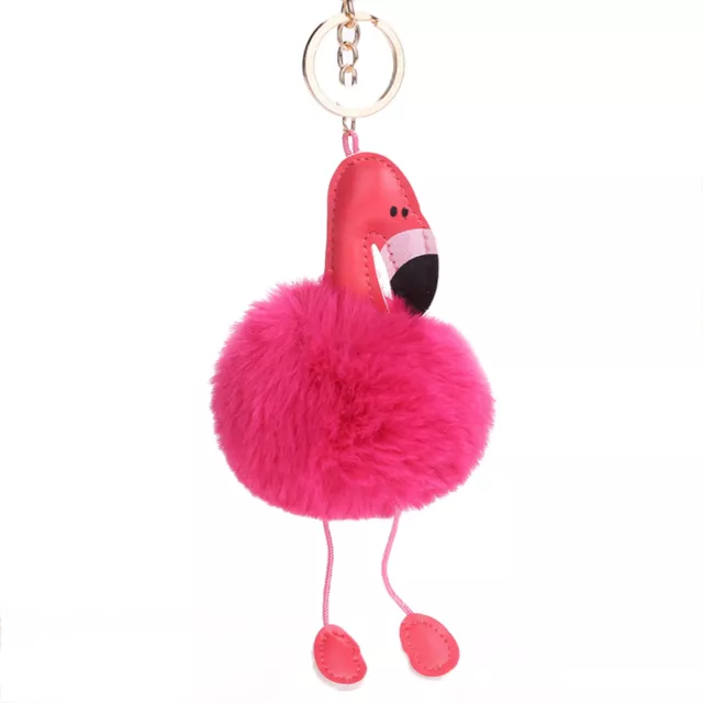 Key Chain Stitching Colors Portable Adorable Fur Ball Fluffy Key Chain Mini