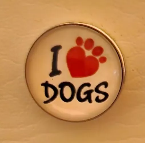 I Love Dogs Hearts Boxer Lot of 3 Snap Jewelry 18mm  Charm Ginger, Chunk, Noosa