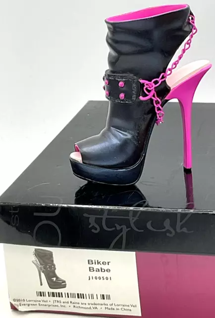 Just the Right Shoe 2010 Biker Babe #J100501 Raine Willits Design Original Box