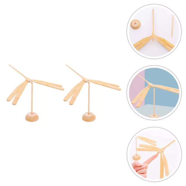 2 piezas libélula de bambú equilibrio juguete de física juguete educativo para niños