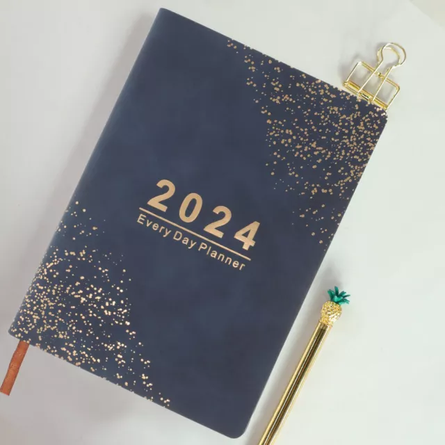 Convenient Academic Planner English Agenda Notepad 2024 Book Delicate