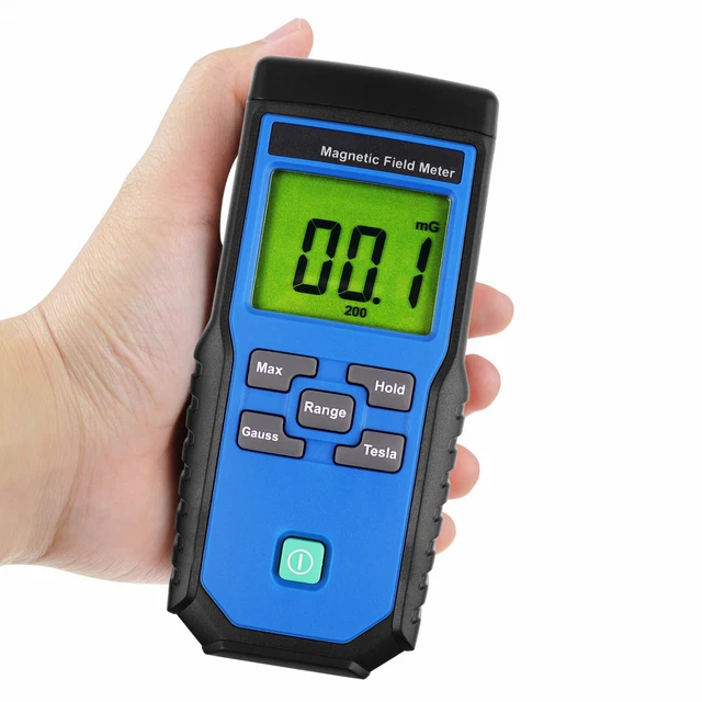 DÉTECTEUR DE CHAMP électromagnétique à axe unique EMF/ELF Gauss Meter