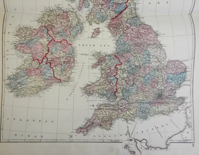 British Isles Ireland United Kingdom England Scotland Wales 1875 Hardesty map 3