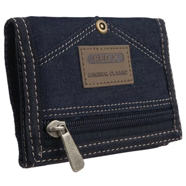 Blue Denim Mens Boys Teens Kids Slim Value Canvas Sports Wallet