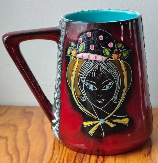Tasse Marché De Noël Luxembourg En Céramique Signée Kressinger - Bleu - Occasion Bon État
