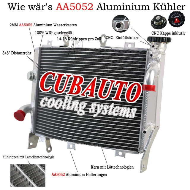 Radiatore Intero Alluminio Per Kawasaki 2003 2004 Ninja ZX-6R ZX636 ZX-6RR ZX600