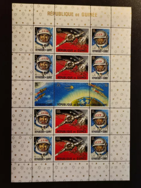 I49/ Guinea - Guinea - 1965 - Astronauts - Yv BF 9 | Mi Block 10 - MNH