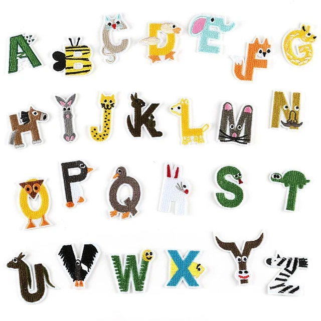 Letters Patch Embroidered Iron On Patch Appliques Badge Decorative Repair Patch