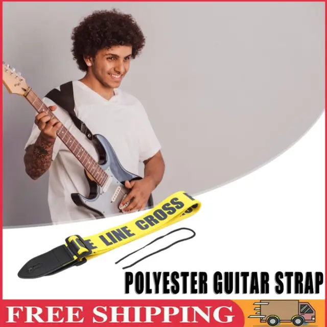 Guitar Strap Belt for Acoustic Electric Guitar Instrument Parts (Yellow)