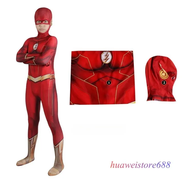 COSTUME TUTA DA supereroe bambini The Flash stagione 8 Barry Allen abito  elegante EUR 39,70 - PicClick IT