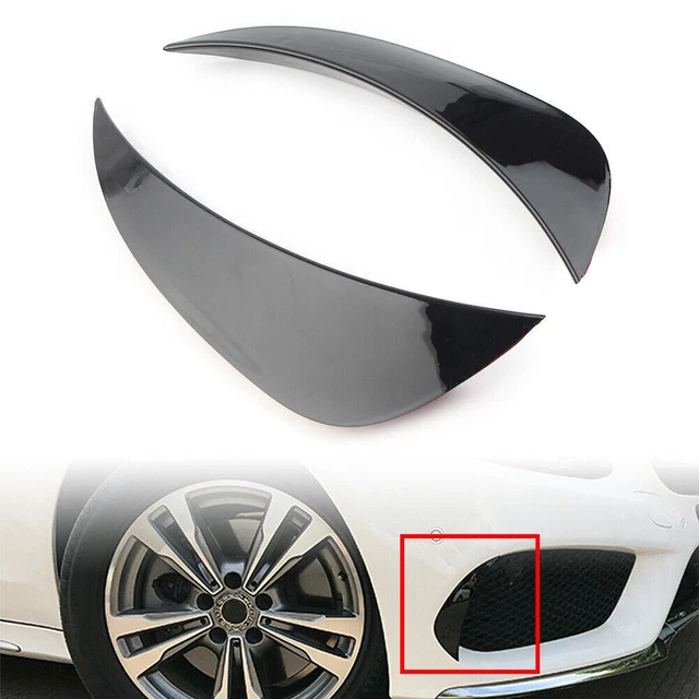 Glossy Black Front Bumper Air Vent Outlet Cover Trim For Benz W205 C-Class 15-18