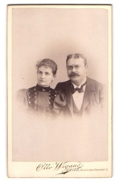Fotografie Otto Wigand, Zeitz, Badstuben Vorstadt 2, Portrait älteres Ehepaar,