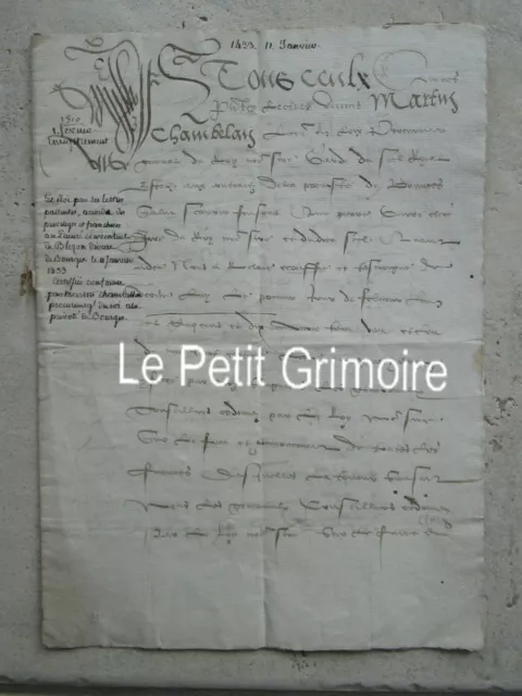 DOC MS 1433/1510 : Privilèges, franchises prieuré du BERRY.