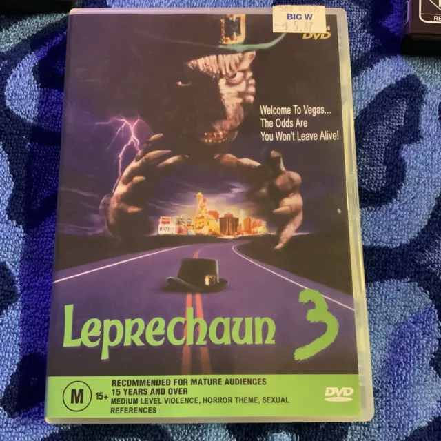 Leprechaun 3 DVD, 1995 Horror Comedy Warwick Davis, John Gatins, R4