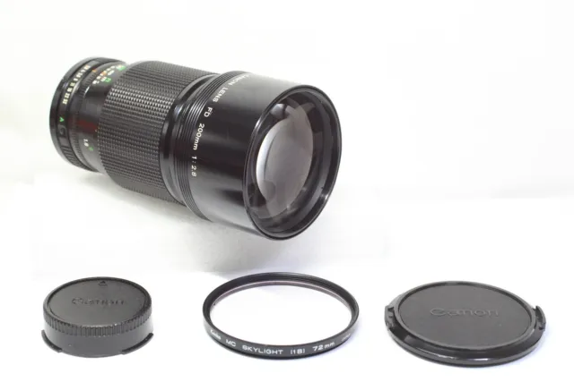 Canon New FD NFD 200mm F/2.8 MF Telephoto Portrait Lens From Japan w/Cap&Filter