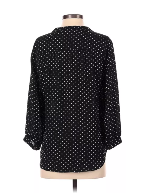 VINCE CAMUTO WOMEN Black Long Sleeve Blouse S $36.74 - PicClick
