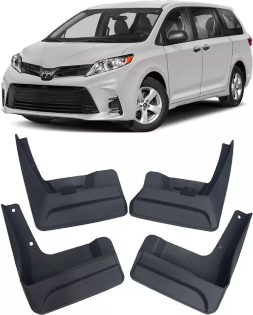 New Genuine Molded Splash Guards Mud Flaps FOR 2018-2020 TOYOTA SIENNA LE XLE