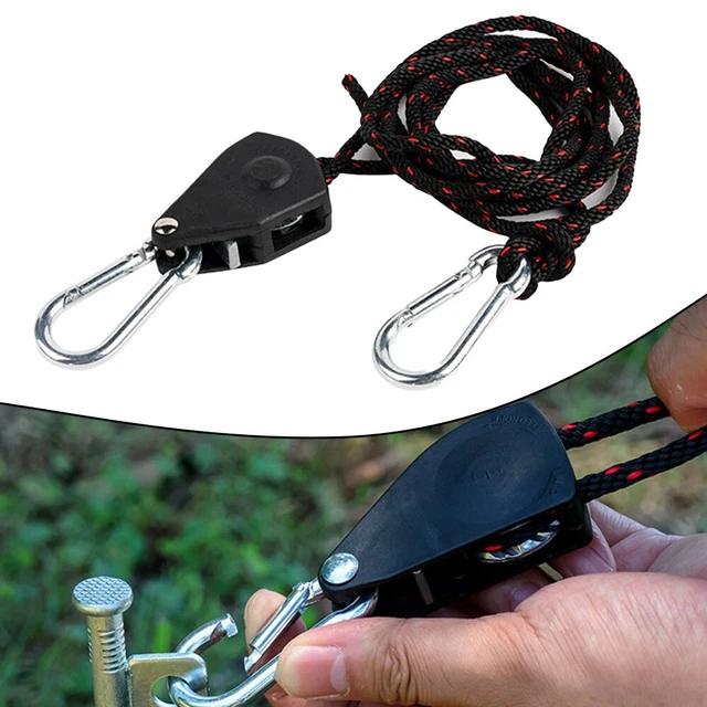 Kit Corde Réglable Avec Poulie Pour Tente Et Auvent - 4mm X 4m