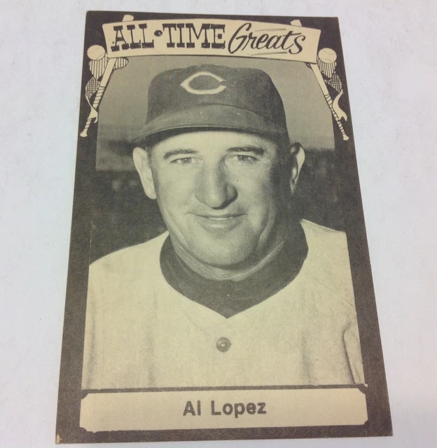 197380 TCMA ALLTIME Greats Post Card Al Lopez Stat Back MLB Baseball