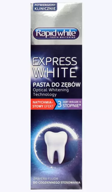 Rapid White Express White Optical Whitening Technology Toothpaste Made in USA