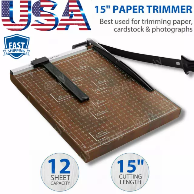 Heavy Duty Paper Cutter A4 Paper Trimmer Photo Guillotine Craft Guillotine-US