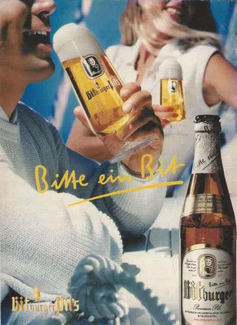 1991  Bitburger Pils Beer  Original  Print AD