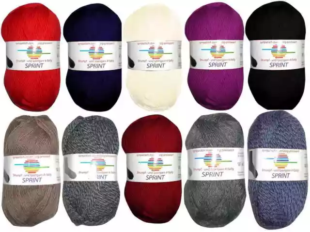 GB SPRINT Strumpfwolle Sockenwolle 75% Schurwolle superwash, weich (4,60€/100g)