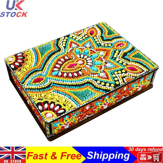 Classic Mandala Diamond Painting Jewelry Storage Box DIY Special Shaped Drill