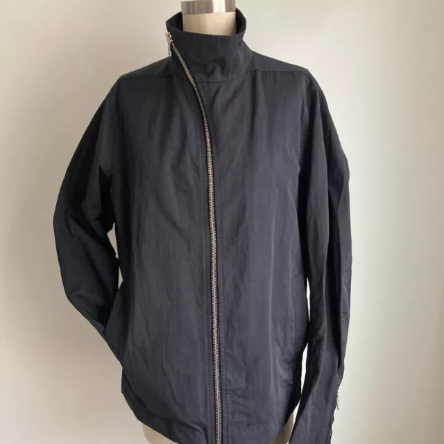 Rick Owens mollino S/S2014 black asymmetrical zip biker jacket 3