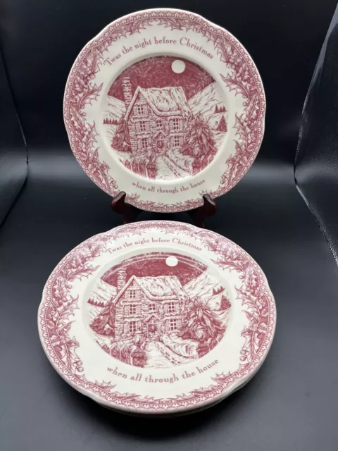 Johnson Brothers TWAS THE NIGHT BEFORE CHRISTMAS Dinner Plates Set of 3