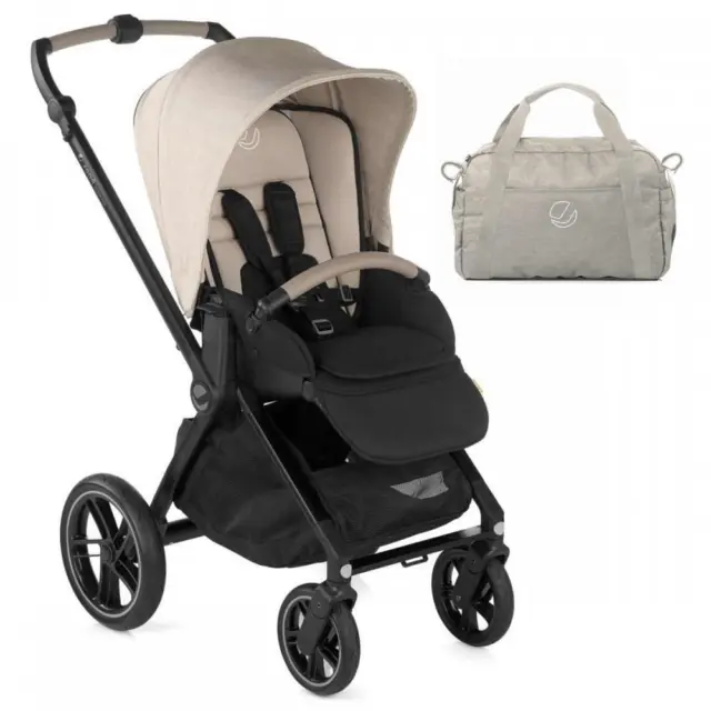 Jane Muum Pro Stroller Foldable Pushchair Pram Baby Buggy + Pram Bag Sand