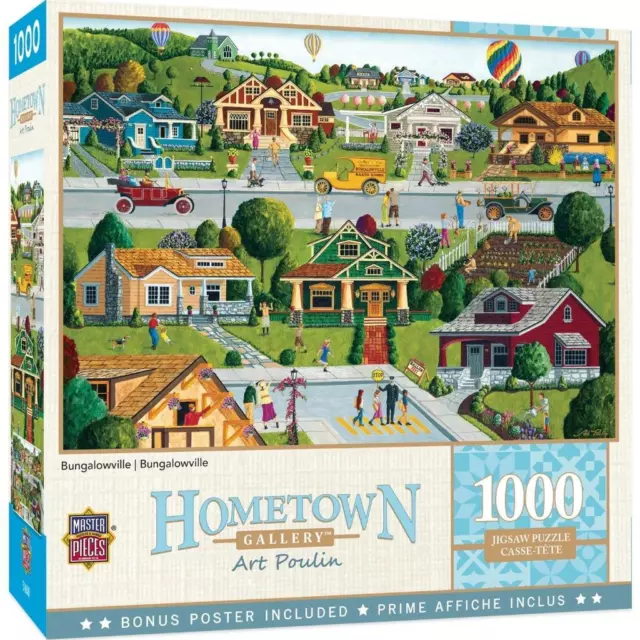 MasterPieces Jigsaw Puzzle;  Bungalowville by Art Poulin;  1000 pieces